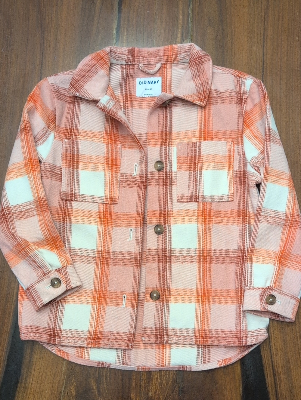 Girls 10/12 Plaid Shacket